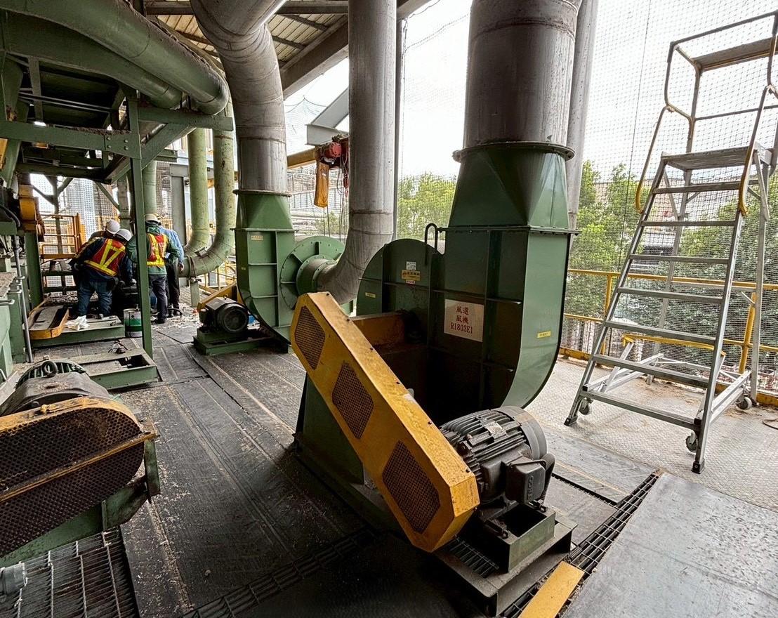 造紙廠風選機專用-透浦皮帶式抽送風機應用於永豐餘造紙廠